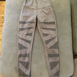Grey mesh lululemon leggings wonder under